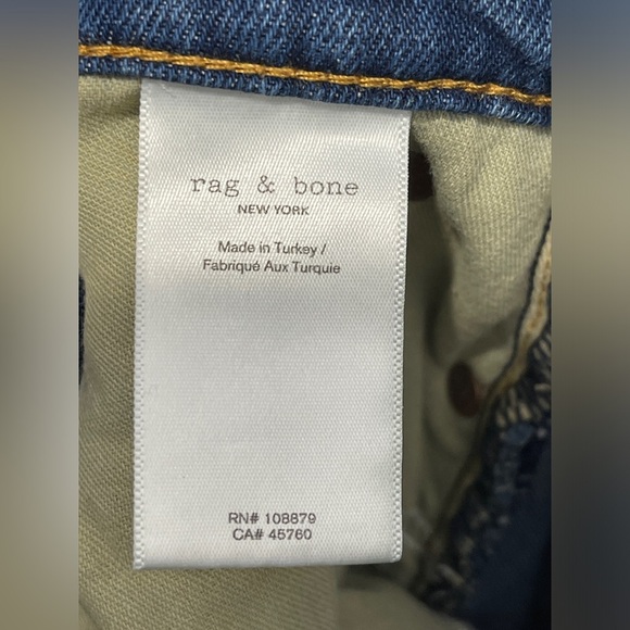 Rag & Bone Dre Low Rise Slim Boyfriend Denim Jeans Blake Cotton Size 27 - Picture 4 of 12